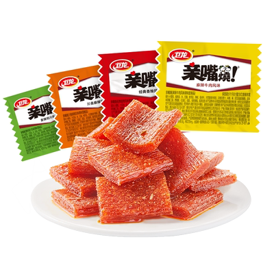 卫龙辣条亲嘴 烧小面筋儿时经典麻辣网红解馋小零食休闲食品小吃