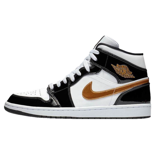 Ai rJordan 1 Mid AJ1黑金中帮复古篮球鞋852542-007