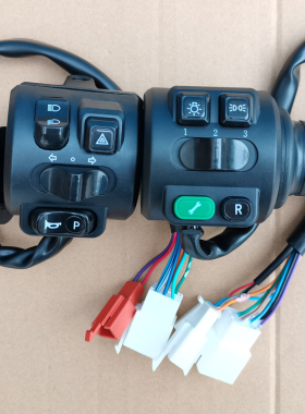 格林豪泰电动车左右转把手加变速组合开关哈铃吉祥狮新日创新三阳