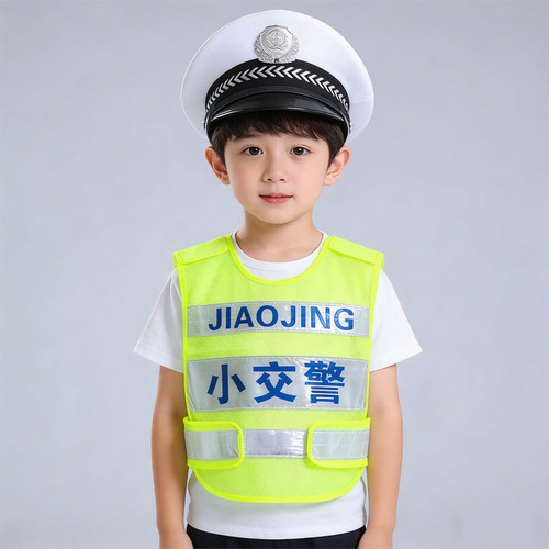 六一儿童节小警察演出服小学生角色扮演幼儿园活动表演小交警套装