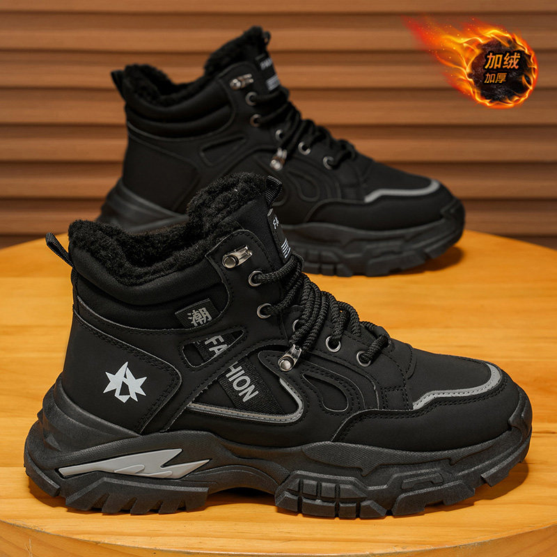 冬季工装马丁靴加绒加厚保暖棉鞋