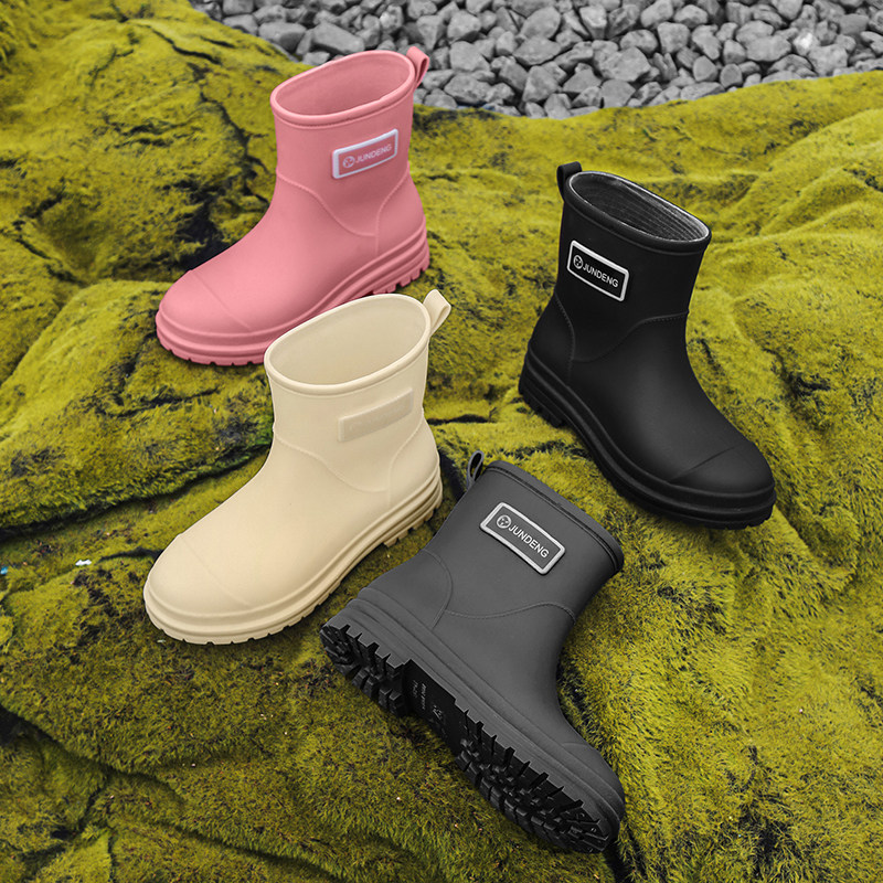 2026新款雨鞋时尚雨靴网红短靴子加绒防滑防水短筒外穿成人胶鞋女,女鞋,雨鞋,淘宝优惠券,粉丝福利购,淘宝优惠卷