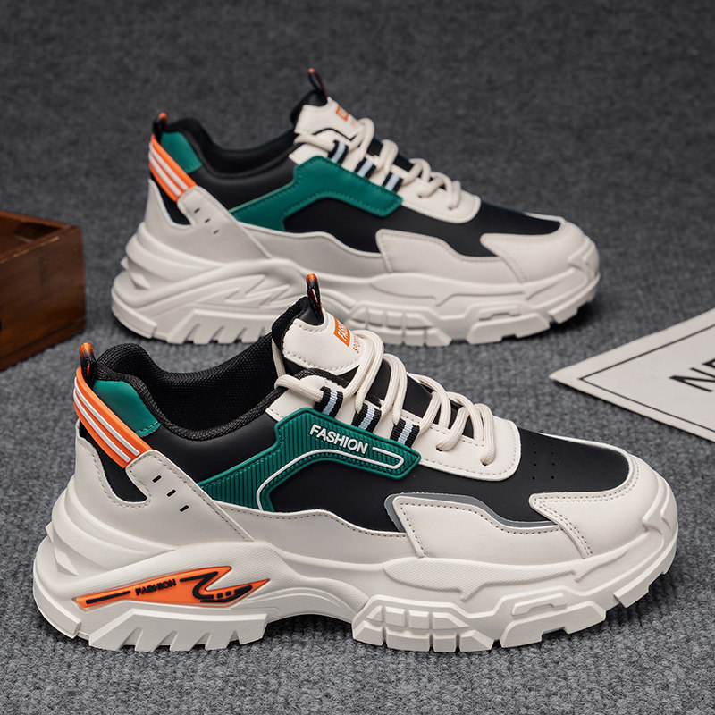潮牌男鞋2026新款冬季青少年休闲厚底运动鞋男士防滑跑步老爹潮鞋,流行男鞋,老爹鞋,淘宝优惠券,粉丝福利购,淘宝优惠卷