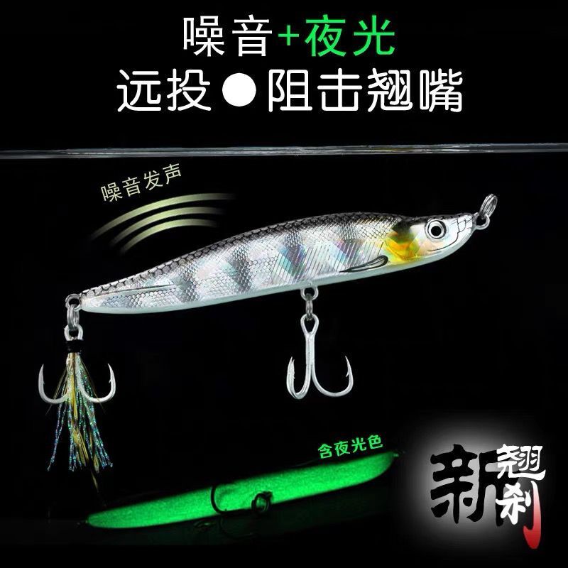 翘嘴远投沉水颤泳夜光路亚饵图片