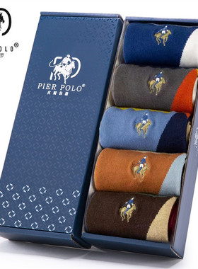 PIER POLO保罗袜子男士纯棉吸汗防臭夏季透气学生运动中筒袜ins潮