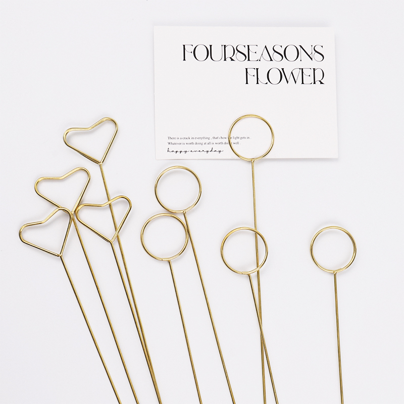 金属卡片夹子花束插签花贺卡插杆花店鲜花包装包花材料花艺签子