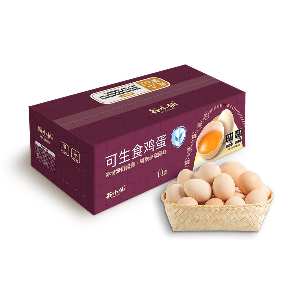 谷小仙可生食鸡蛋10枚装