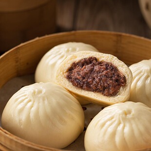 同庆楼红豆包480g×10袋 80g红豆沙大包子用料足营养早餐速冻包子