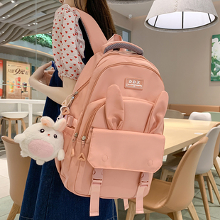 大耳朵兔子书包女小学生三到六年级高颜值可爱背包初高中双肩包女