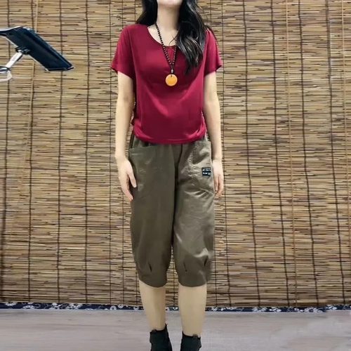 清仓捡漏～松紧腰休闲短裤女2026年新款夏季薄款哈伦五分七分裤子