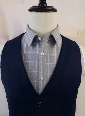 单郎纯棉磨毛灰色假领子男女通用百搭毛衣衬衫衣领开衫装饰领方领