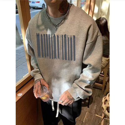 纯棉美式复古潮牌卫衣男宽松上衣