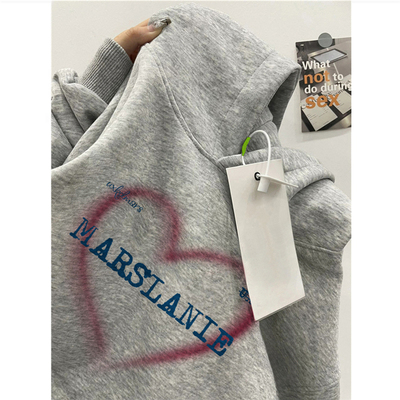 纯棉美式复古连帽卫衣男2025新款