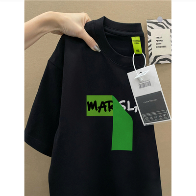 纯棉美式街头潮牌短袖t恤男宽松