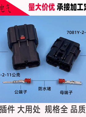 DJ7081Y-2-11/21汽车连接器接插件MG640341现代油泵插头MG610339