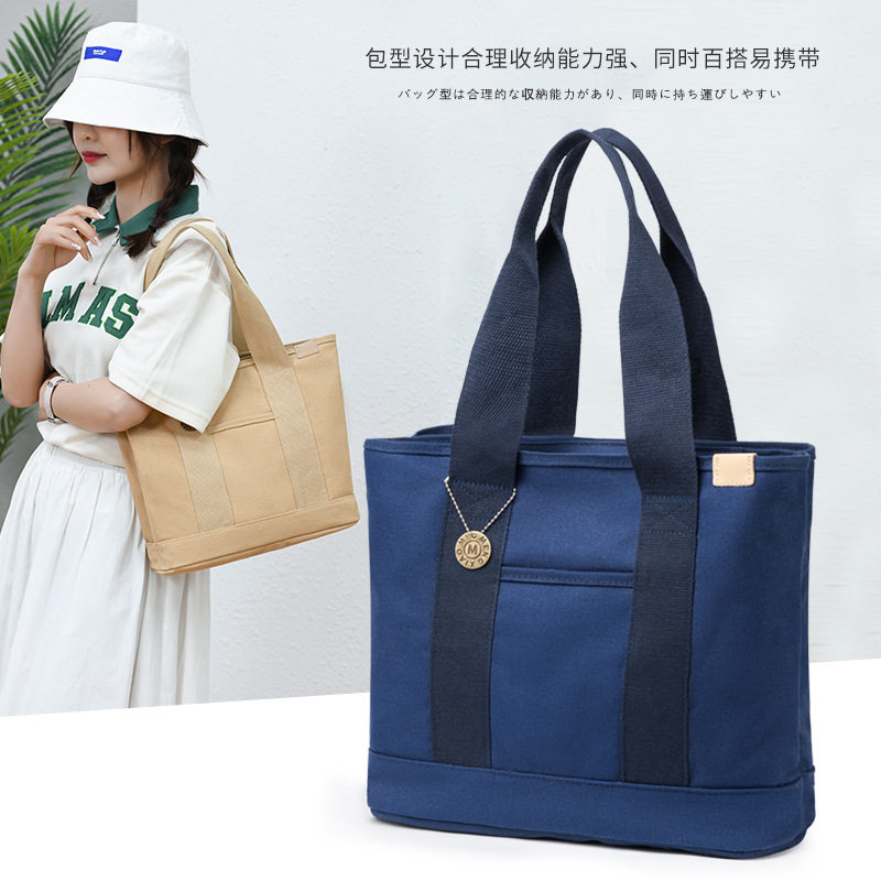 日本ぜいた跨境2026新款日系日本女士高级感帆布包手提便当包大容