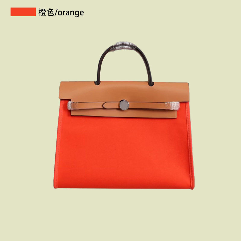 日本ぜいた高端品质herbag凯莉包帆布单肩手提斜挎包高级感通勤托