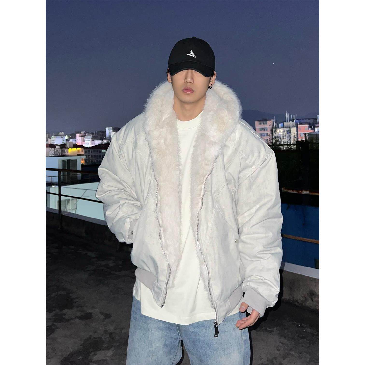 日本WUJEHIP潮牌加厚短款cleanfit外套座山雕连帽棉服冬季夹克外