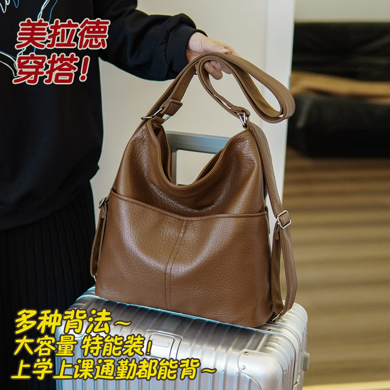 日本ぜいた大学生托特包女2026新款百搭感大容量通勤双肩包夏天外