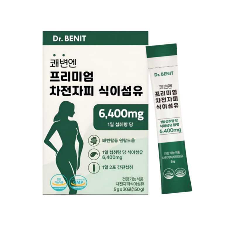 韩国直邮Dr.BENIT车前子壳膳食纤维颗粒6400mg高含量饱腹30包