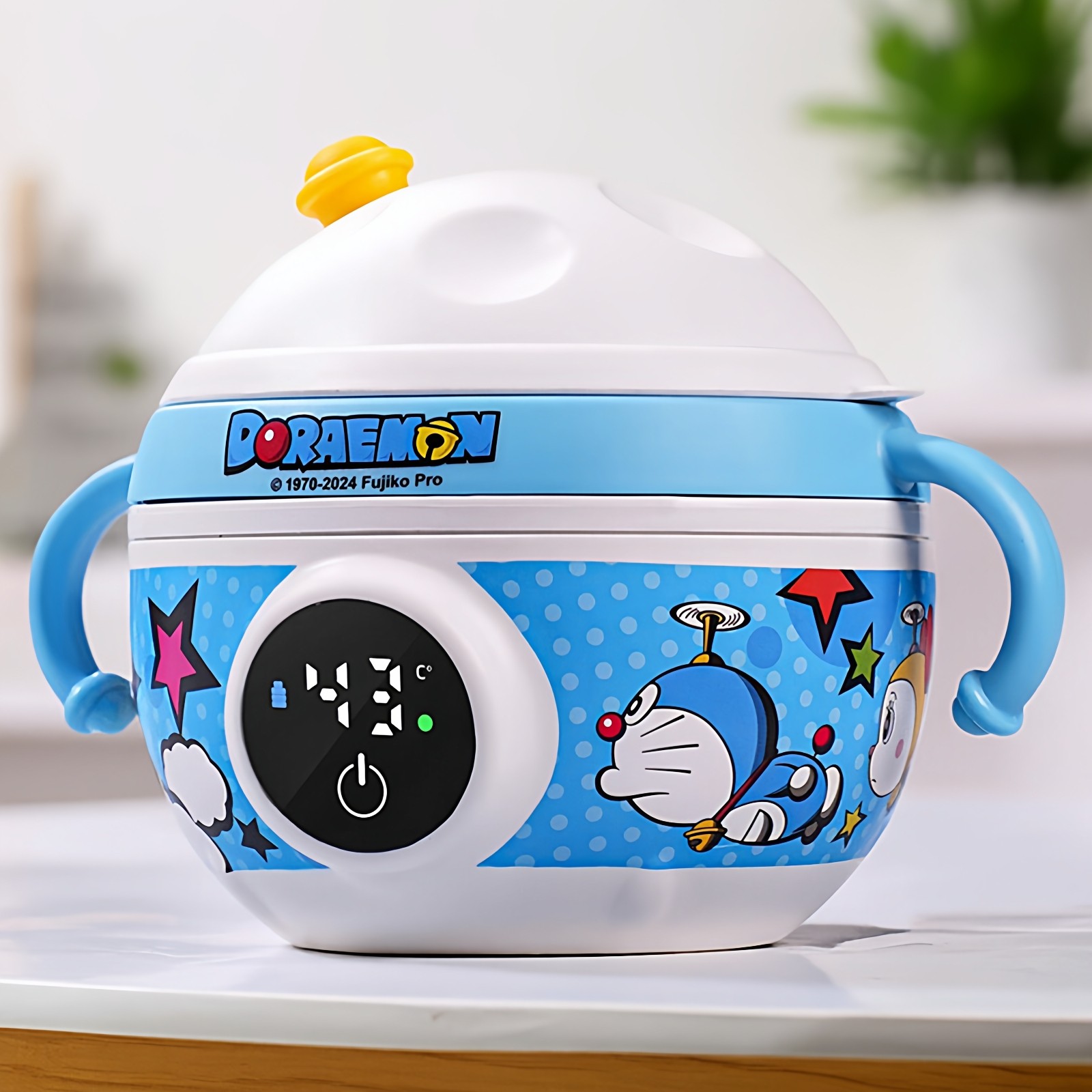 正版哆啦A梦保温饭盒宝宝恒温碗充电加热婴儿辅食儿童餐具碗分体