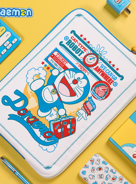 哆啦a梦便携无线笔记本白色ipad内胆包macbookpro电脑包