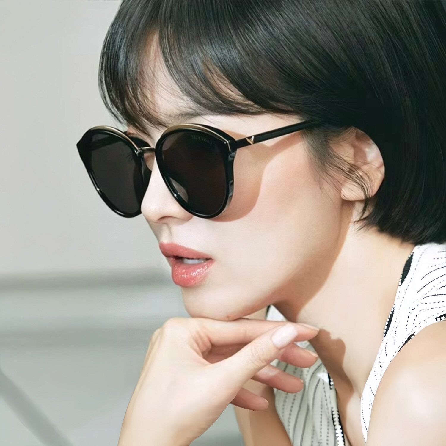 VEDI VERO宋慧乔同款太阳镜女高级感防UV400水银反光大脸显瘦墨镜