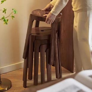 黑胡桃风车凳化妆凳 2把