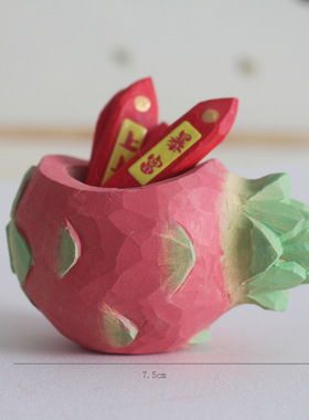 “平安上上签”火龙果摆件