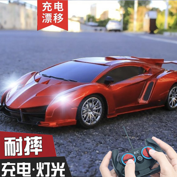 儿童遥控汽车玩具车赛车手柄新款跑车耐摔漂移可充电男孩四驱高速