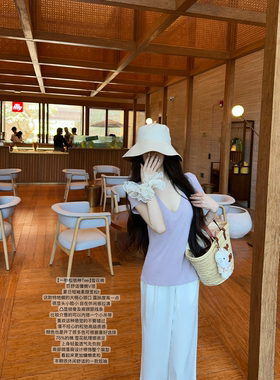 JAMAIS VU【一秒松弛神Tee】雪花棉 巨舒适慵懒V领 夏日短袖素颜t