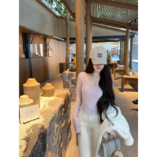 JAMAIS VU【韩女肌底衣】磨绒手感 收腰方领内搭质感打底长袖秋冬