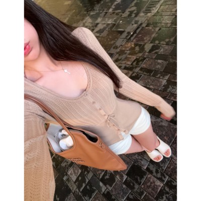 重工针织长袖上衣内搭版型绝