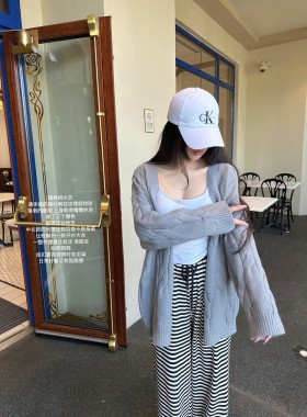 JAMAIS VU【定染绞花】厚实肌理感随性宽松慵懒纽扣开衫外套大衣