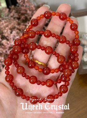 许我耀眼许妍同款二创红码瑙手串