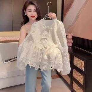 法式温柔风重工勾花蕾丝衬衫女2025春季新款精致优雅独特漂亮上衣