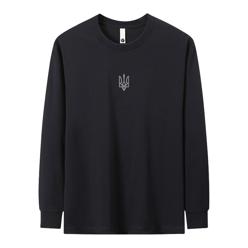 【三叉戟】纯棉长袖T恤乌克兰Ukraine文化衫圆领宽松秋冬长T恤