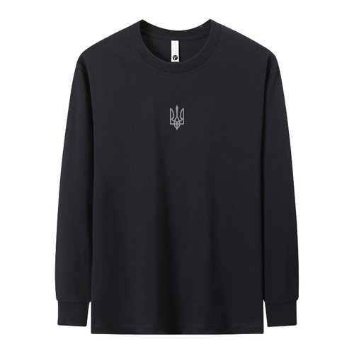 【三叉戟】纯棉长袖T恤乌克兰Ukraine文化衫圆领宽松秋冬长T恤