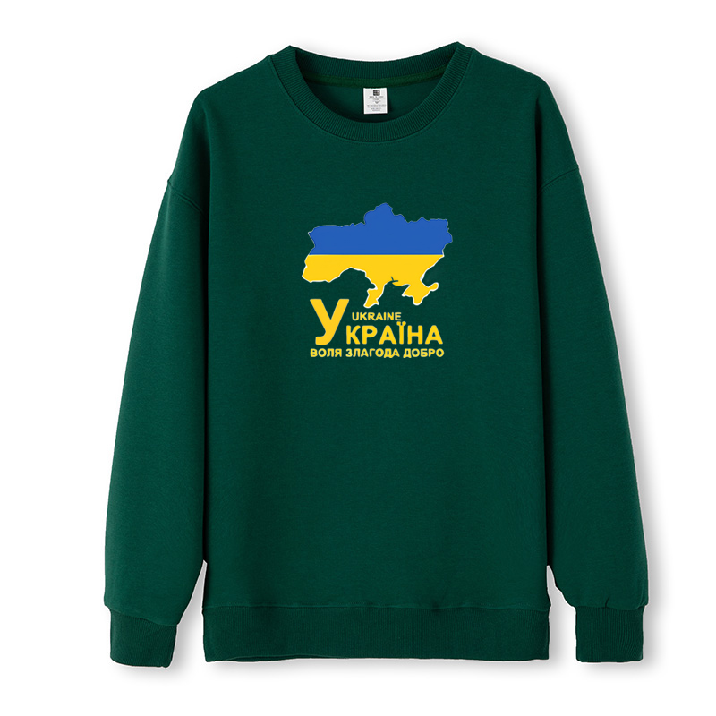 UA地图印花长袖卫衣重磅新氧棉