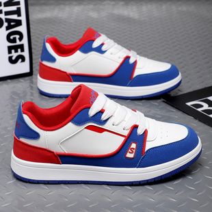 秋冬新款时尚小白鞋学生白色男士防滑耐磨厚度平底潮流休闲板鞋