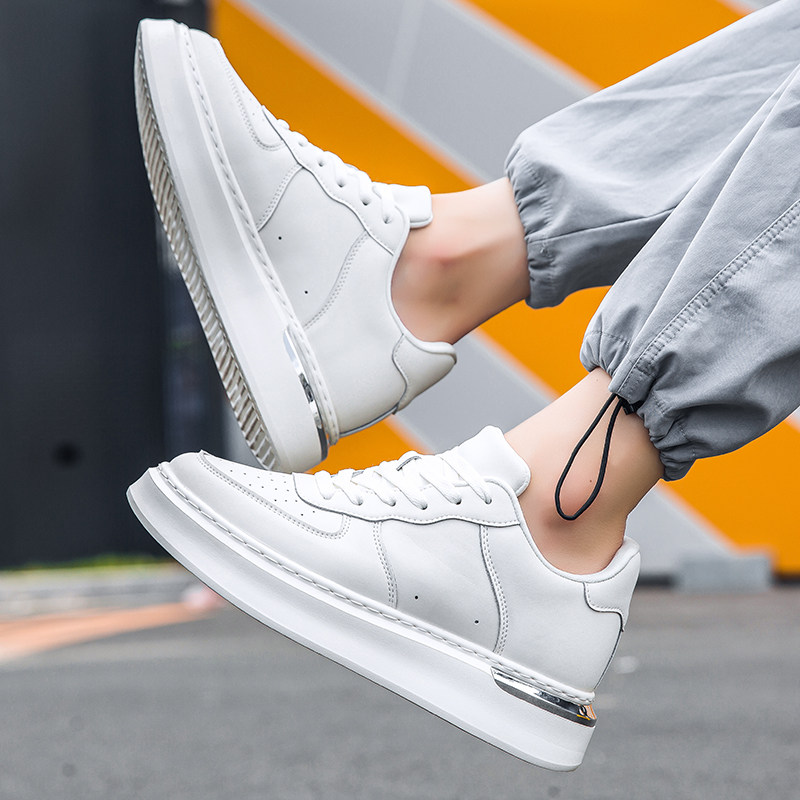 隐形内增高男鞋8cm6cm真皮休闲运动小白鞋厚底百搭潮鞋板鞋10cm,流行男鞋,时尚休闲鞋,淘宝优惠券,粉丝福利购,淘宝优惠卷