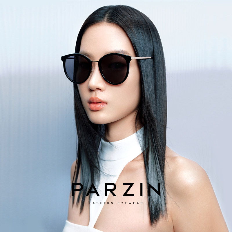 帕森时尚偏光太阳镜女防紫外线圆框显瘦显脸小墨镜遮阳防晒PZ9913