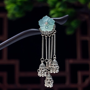 黑檀木古风头饰手工发簪仿岫玉旗袍头饰发饰复古簪子百搭国风简约