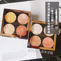 Spot Makeup Revolution CheeK kit bốn màu đá cẩm thạch có độ bóng cao, khả năng sửa chữa - Blush / Cochineal phấn má hồng sivanna colors