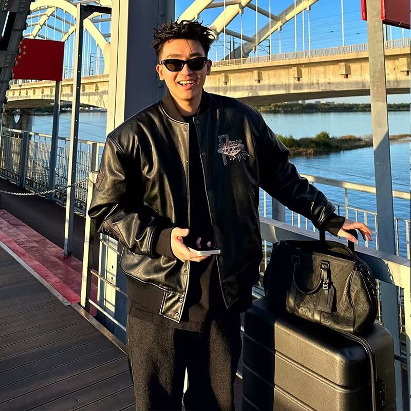 【网图现货】秋季短款刺绣PU皮机能风棒球服外套男JK0941/P85，商品下架区商品下架区，星座205-3