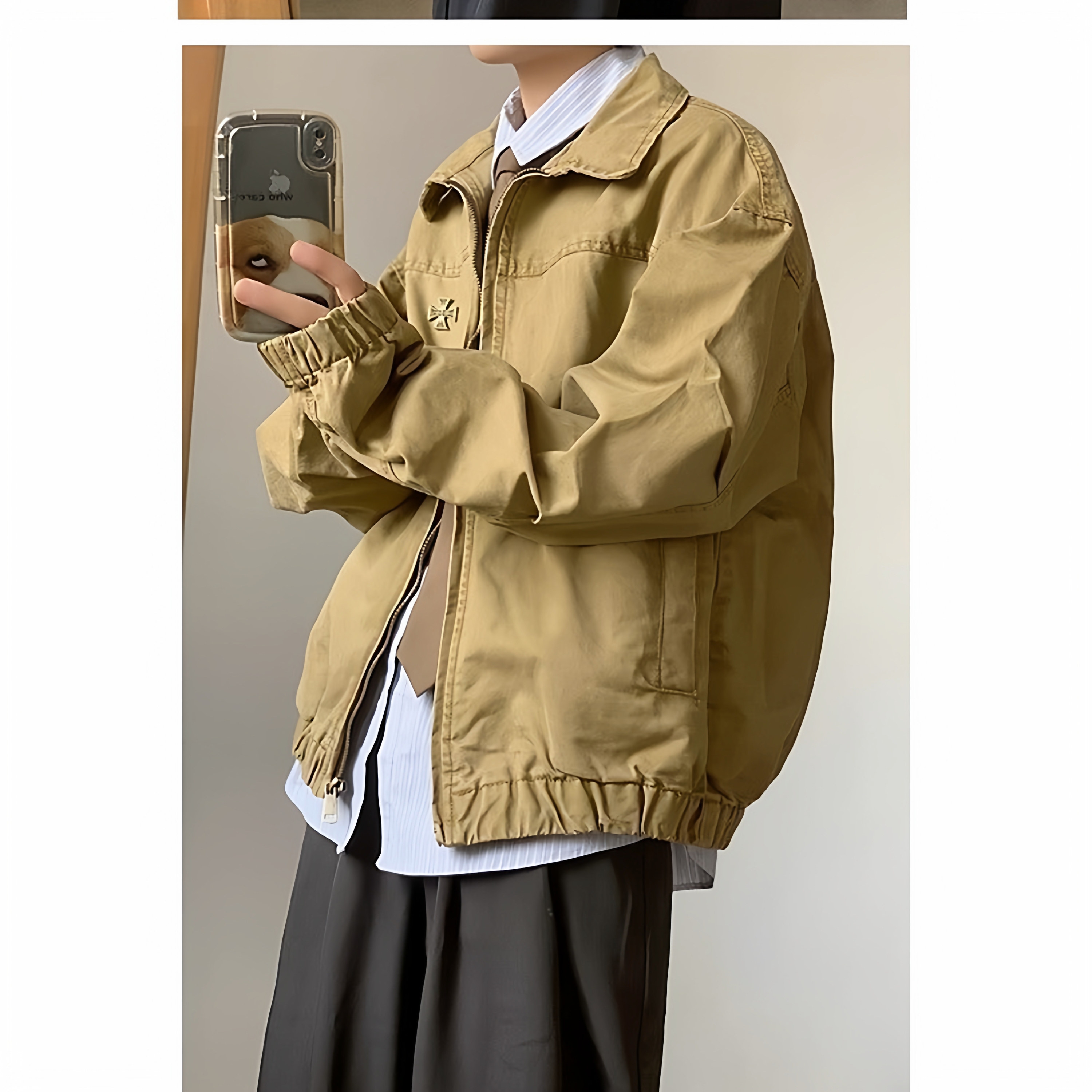 现货秋季全棉水洗刺绣翻领短款外套男JK810/P75,女装短外套,星座205-3