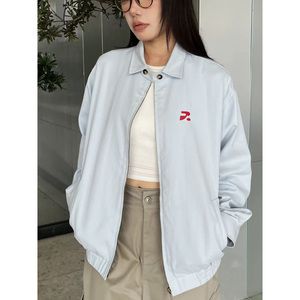 现货   浅蓝色早秋正肩cleanfit短款宽松休闲夹克JK1699/特P65图片