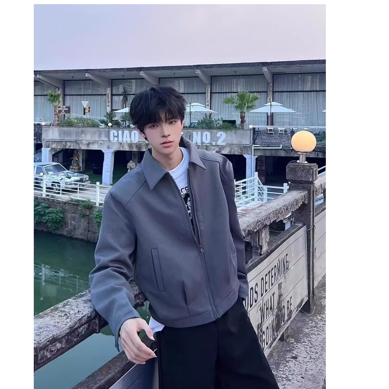 【网图现货】垫肩西装外套男秋季韩版高级感行政夹克2580/P65，男装夹克，星座205-3