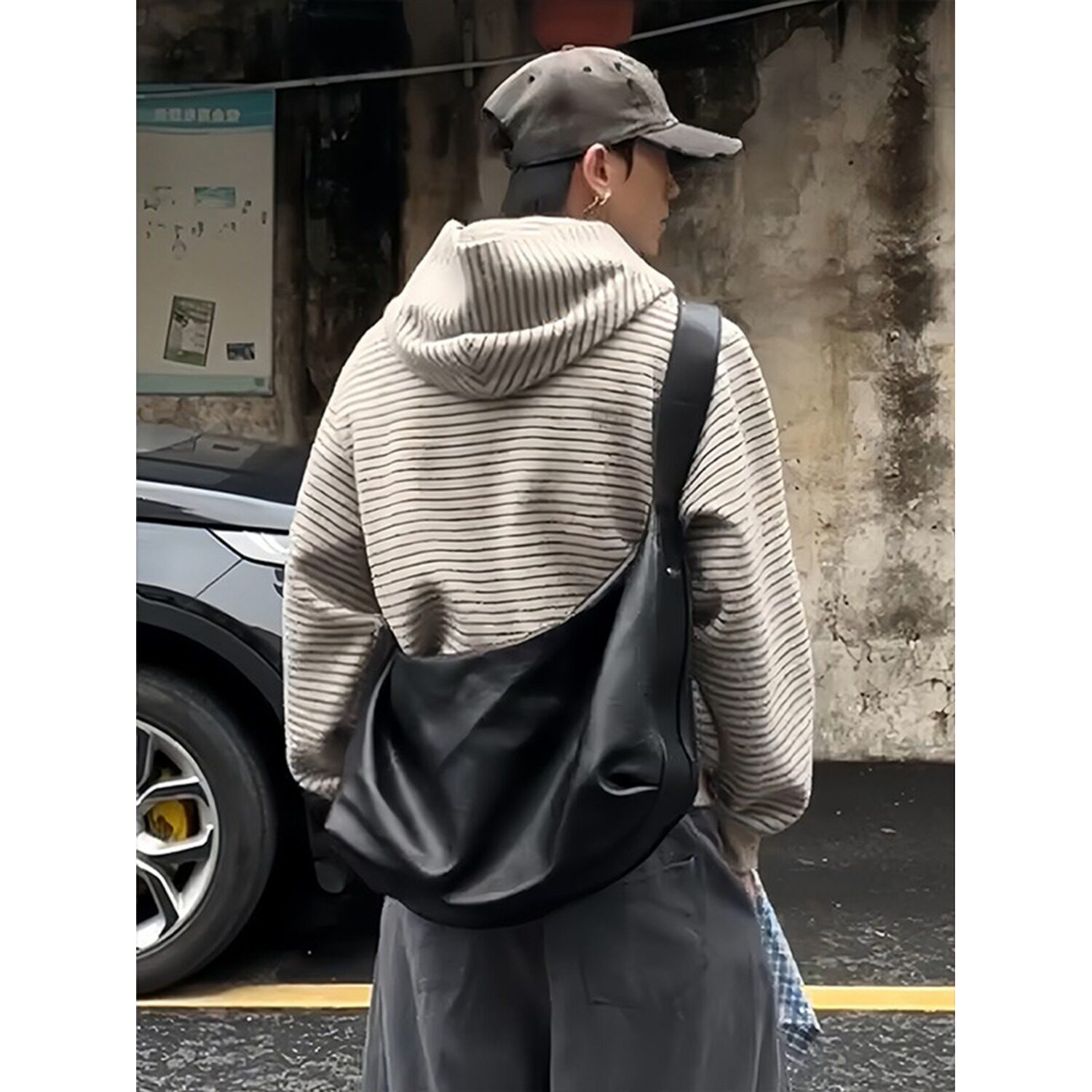 网图现货美式复古条纹拉链开衫连帽卫衣男女W231/P60,男装卫衣,星座205-3