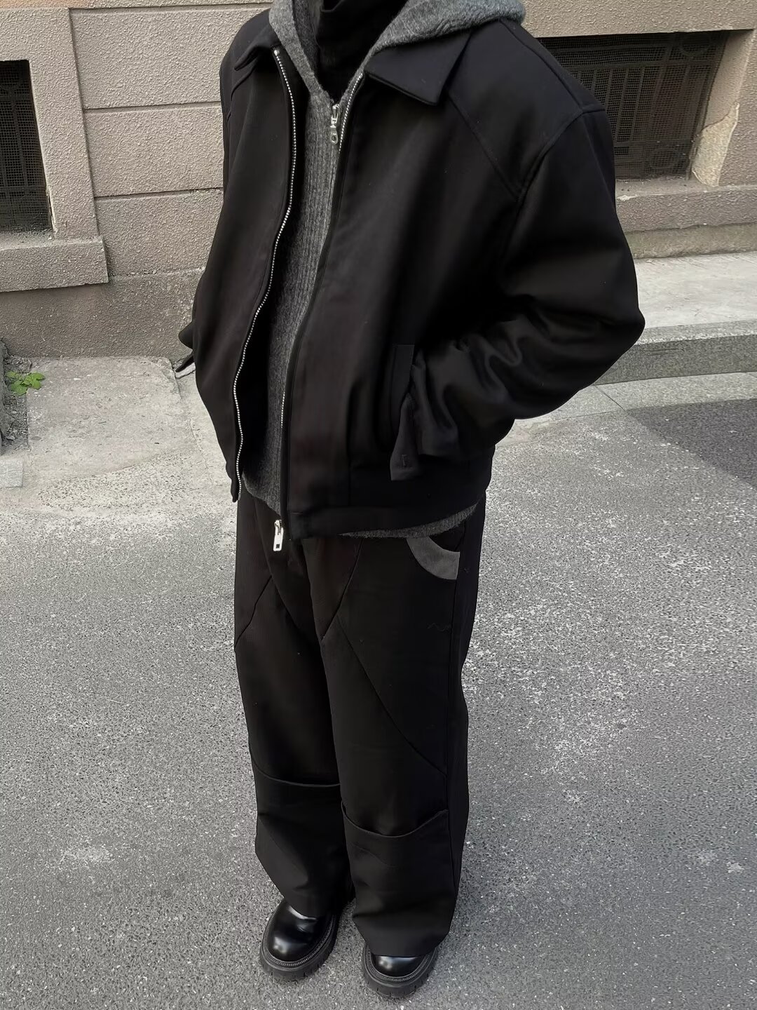 【网图有货】秋季潮流痞帅休闲垫肩夹克宽松短款上衣2550/P75图片